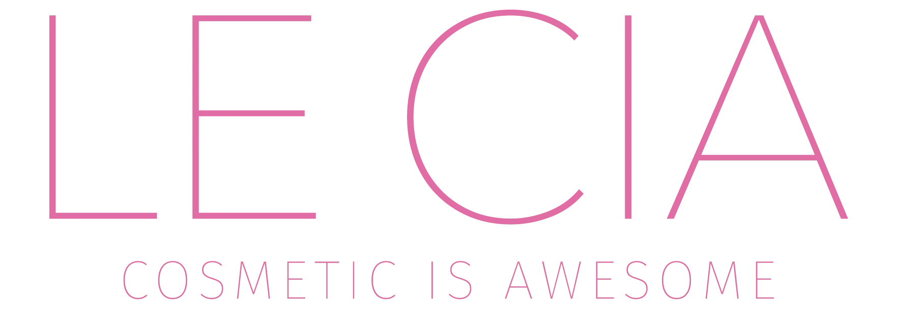 Das Lecia-Logo in einer stilvollen pinken Farbvariante.